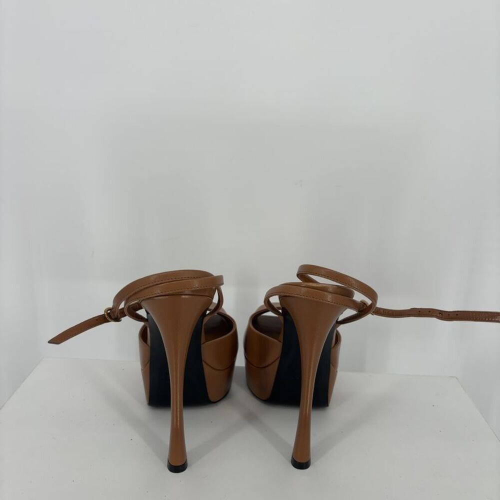 Saint Laurent Platform Sandals In Aesthetic Brown - Picture 4 of 6